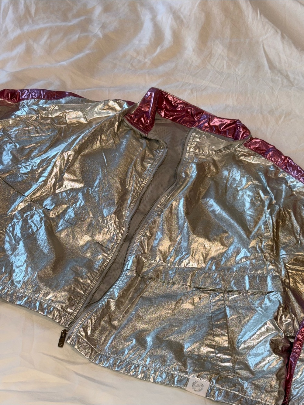 BUNDLE PINK Victoria's Secret Shiny Metallic Silver and Pink oversized jackets